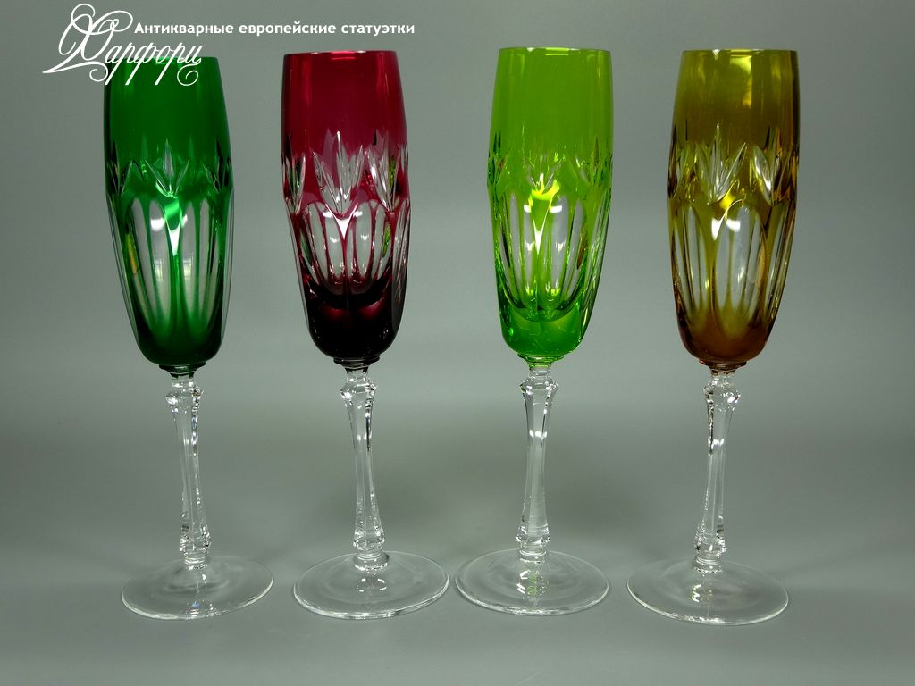 Бокалы цветной хрусталь WMF crystal cabinet